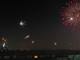 Meteors and Bright Nebulae in the East